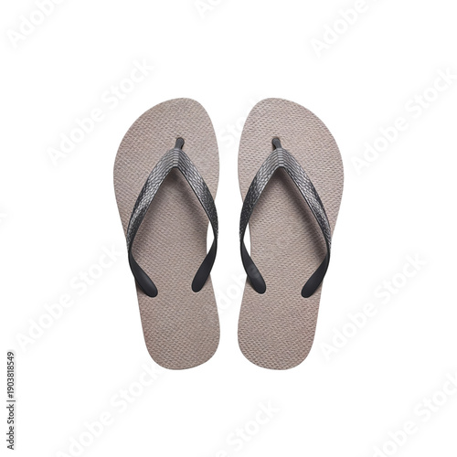 New Flip Flops on a Light Background Ready for Summer Outings and Beach Trips