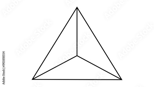 Photo of tetrahedron triangle isolated on transparent background