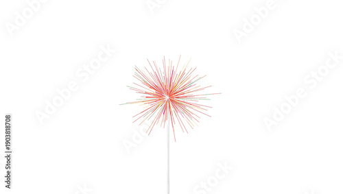 Colorful Burst of Light With Lines Radiating From the Center During a Celebra...