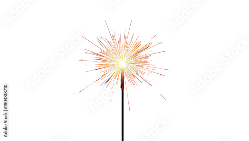 Sparkler Lights up the Night During a Celebration With Bright Colors and Fun ...