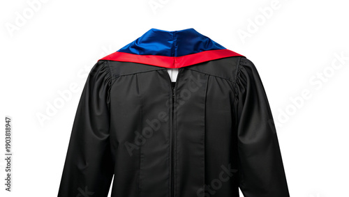 Graduation Gown on Display With Colorful Hood Showing School Pride During an ...