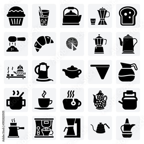 Diverse Cafe Food And Beverage Selection – From Breakfast Pastries And Toast To Savory Pizza Slices For Menu Design