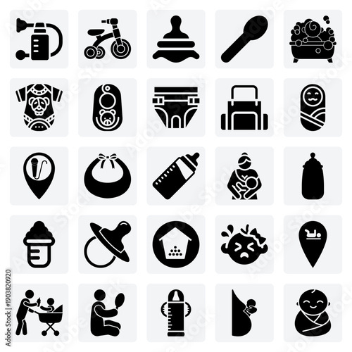 From Infancy To Toddlerhood – Representations Of A Breast Pump, Baby Bib, And A Child'S First Tricycle.