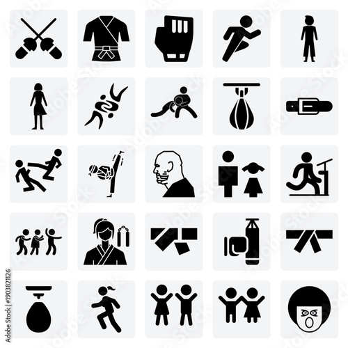 Stick Figure People In Sporting Activities – Simple Representations Of Running, Fencing, And Fighting For Infographics