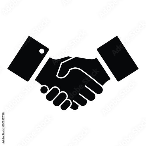 Two hands shaking holding black rectangular cards handshake shaking hands agreement deal desi