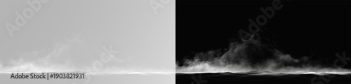 Foto The image depicts various atmospheric phenomena such as fog, smoke, mist, and steam