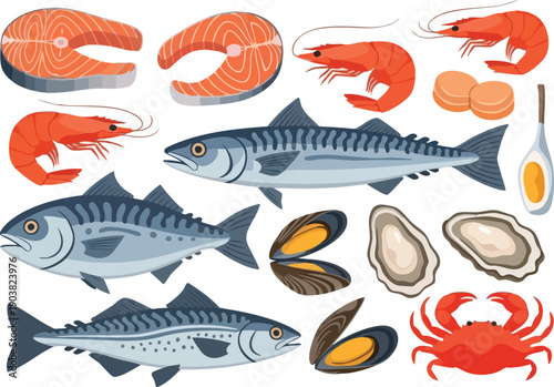 Fresh Seafood Delights A Vibrant Collection of Ocean's Bounty