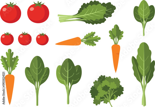 Fresh Vegetables Collage A Colorful Assortment of Farm-Fresh Produce