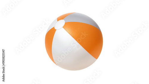 Colorful Beach Ball on a White Background Ready for Summer Fun