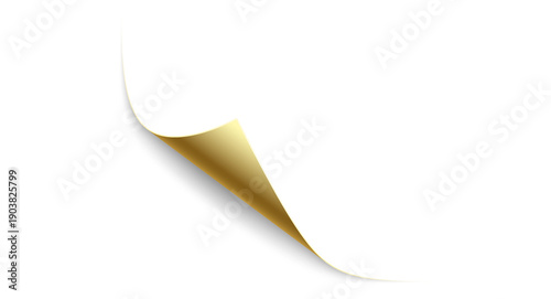 Foto Blank page with curled edge corner and shadow
