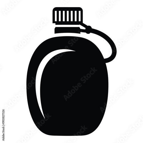 Black and white of a hand grenade with fuse explosive military des