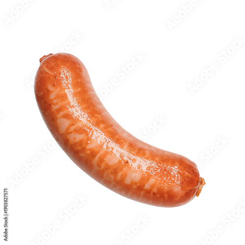 Grilled Sausages on a White Background Ready for a Meal or Snack