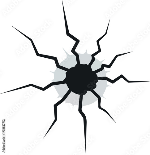 Vector crack illustration