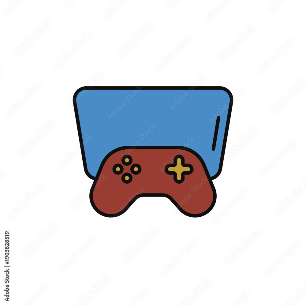 Fototapeta premium game console vector icon. flat sign for mobile concept and web design. Symbol, logo illustration. Vector graphics