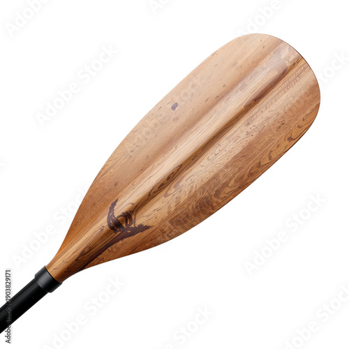 Wooden Paddle Used for Rowing a Boat in Water on a Sunny Day by a Lake or River