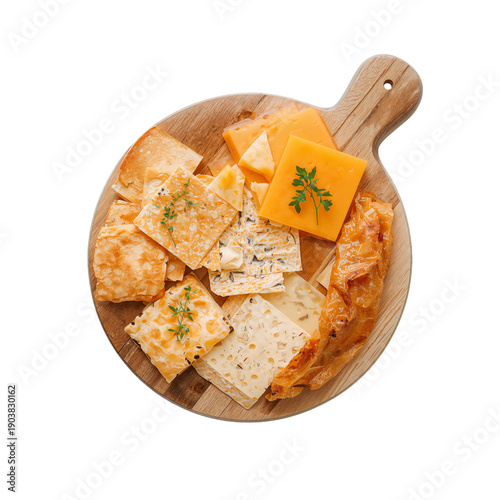 Cheese Platter With Different Types of Cheese on Wooden Board for Tasting or ...