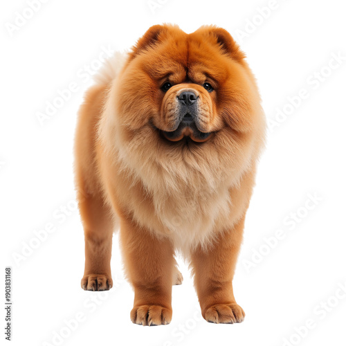 Chow Chow Dog With Thick Fur Looking at the Camera Indoors in a Bright Space