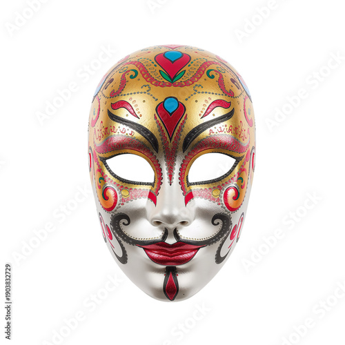 Beautifully Decorated Mask With Colors and Designs for a Festive Occasion in ...