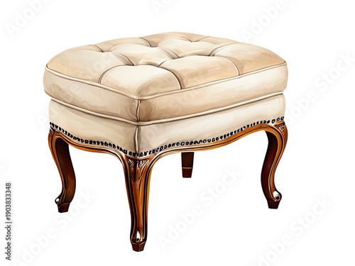 A simple foot stool on a clean white background, perfect for adding text or using as a placeholder