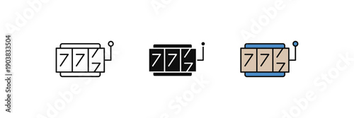casino icon. Line, solid and filled outline colorful version, outline and filled vector sign. Idea Symbol, logo illustration. Vector graphics