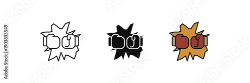 duel icon. Line, solid and filled outline colorful version, outline and filled vector sign. Idea Symbol, logo illustration. Vector graphics