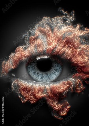 Eye Digital Art Abstract Pattern Design in Motion