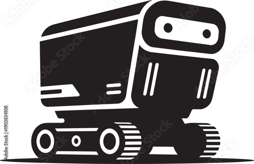 robot machine on tracks