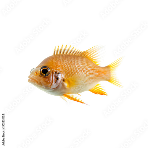 Bright Orange Fish Swimming in Clear Water During Daytime in a Natural Enviro...
