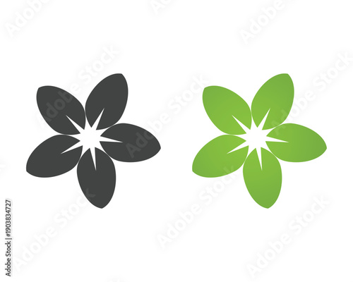 Jasmine flower icon vector illustration design logo template