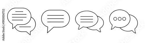 Speech bubble icons representing conversation and communication