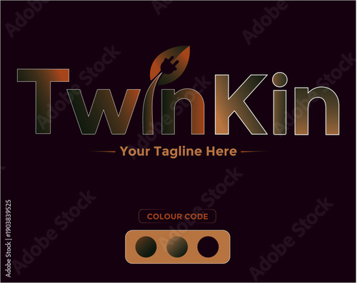 Twin kin logo design logo brand kit logo creative design vector design logo