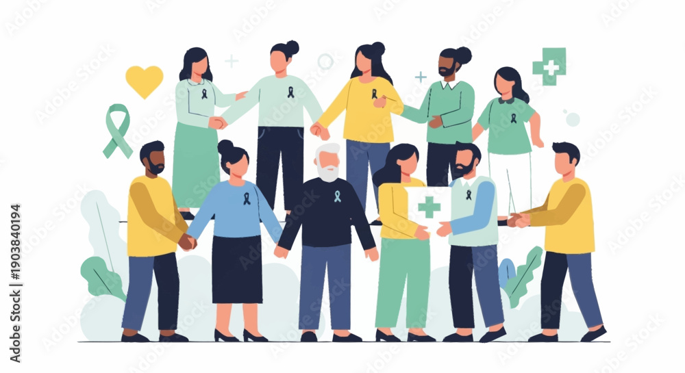 Obraz premium Inclusion and Diversity Awareness Flat Illustration