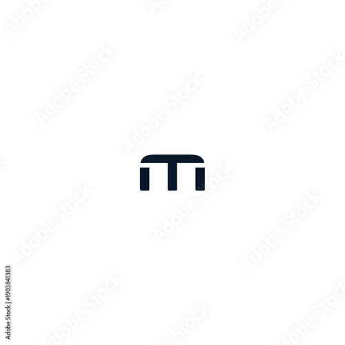 Creative, modern, elegant, trendy, unique, and artistic black and white initial letter MT TM M T icon logo. M T letter icon logo design template. Creative initial M T symbol.