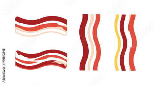 Bacon Line art luxury color outline design