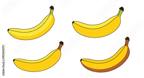 Banana Line art outline illustration