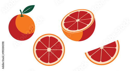 Blood Orange Line luxury color outline design