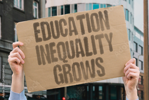 Canvas Print "Education Inequality Grows" School quality gaps widen everywhere