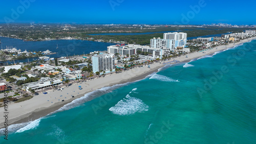 Hollywood Beach Florida aerial photo