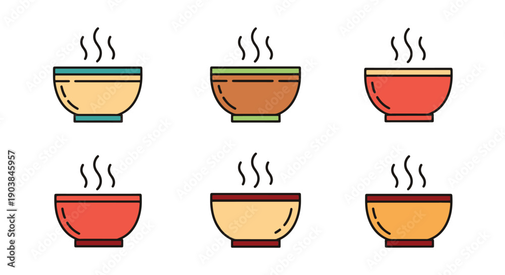 Obraz premium Hot Soup Line art modern design