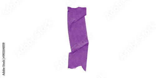 Bild auf Leinwand Vibrant purple adhesive tape strip elegantly crumpled and richly textured with r