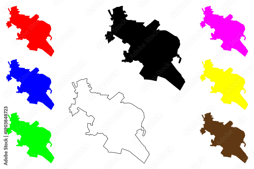 Fototapeta premium Shchyolkovo city (Russia, Russian Federation) map vector illustration, scribble sketch Shchyolkovo map