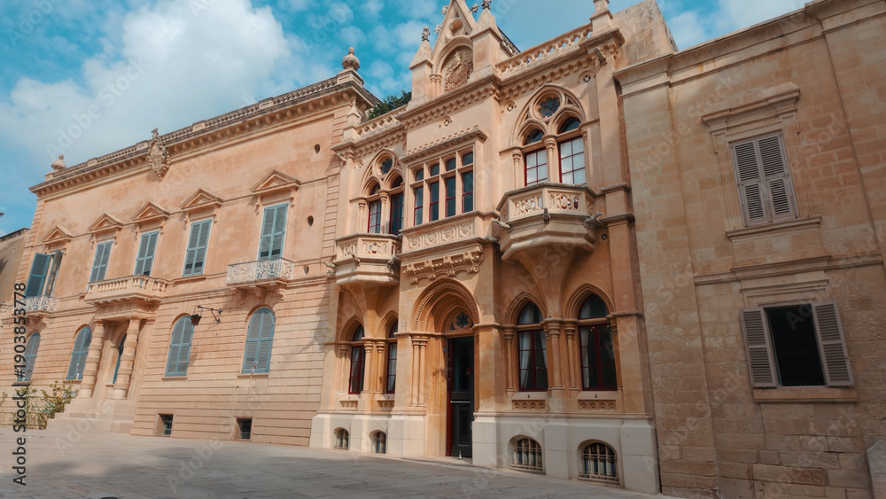 Obraz premium Historical Mdina Old Town in Malta on sunny day