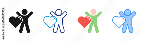 Healthy Lifestyle icon set multiple style collection