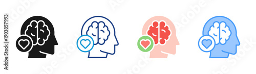 Positive Thinking icon set multiple style collection