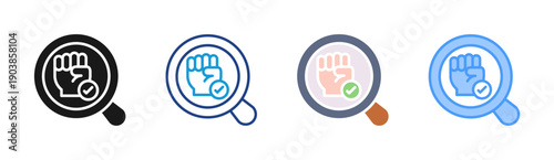 Self Evaluation icon set multiple style collection