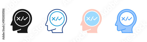 Right Choice icon set multiple style collection