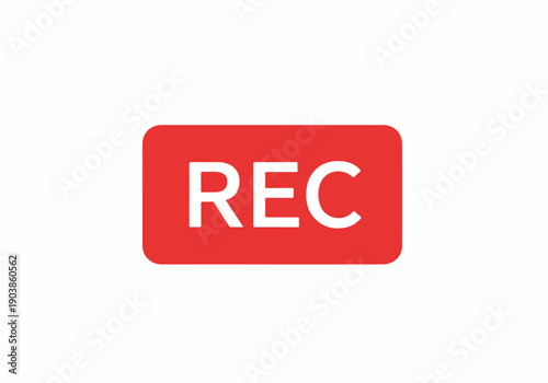 Vibrant red recording indicator icon signaling live capture status for digital media production, broadcasting, and streaming content creation