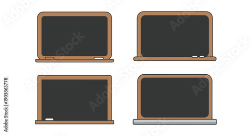 Blackboard Line art creative color filled design
