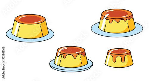 Creme Brulee Line color art simple design