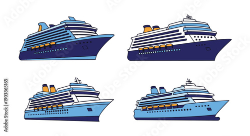 Cruise Line art digital illustration